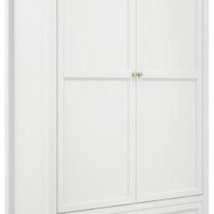 Ives White 2 Door 1 Drawer Wardrobe