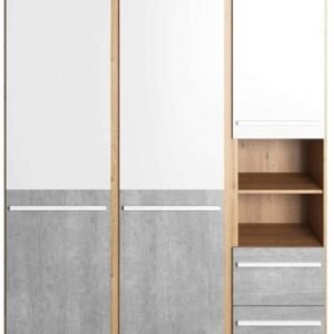 Ivy Oak Effect 3 Door Wardrobe