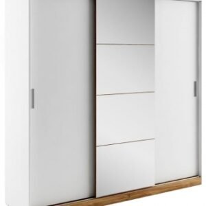 Kern White 3 Door Sliding Mirror Wardrobe