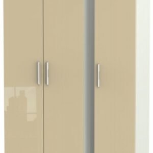 Knightsbridge Mushroom and Cashmere Matt 3 Door Tall Triple Wardrobe