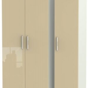 Knightsbridge Mushroom and Cashmere Matt 3 Door Triple Wardrobe