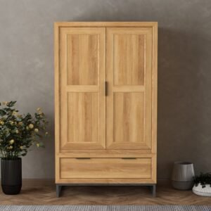 Loft Solid Oak Double Wardrobe