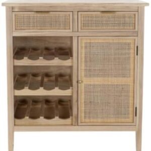 Luca Rattan 1 Door 2 Drawer Shoe Rack