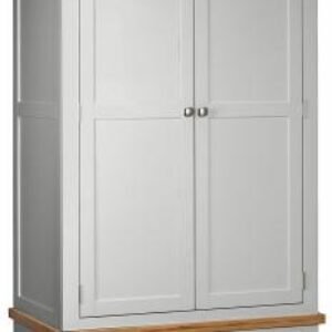 Lundy Grey Painted 2 Door 2 Drawer Double Wardrobe