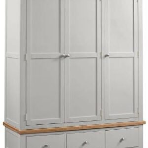 Lundy Grey Painted 3 Door Triple Wardrobe