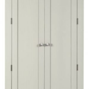 Lundy Grey and Oak Double Wardrobe, All Hanging with 2 Doors