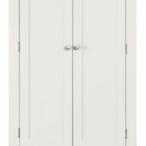 Lundy White and Oak Double Wardrobe, 2 Doors with 1 Bottom Storage Drawer