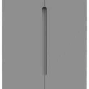 Milan Grey 2 Door Plain Tall Wardrobe