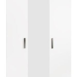 Modern Mara White Italian 3 Door Mirror Wardrobe