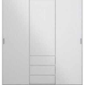 Naia White Gloss 2 Door 3 Drawer Wardrobe