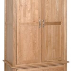 Nimbus Oak 2 Door 1 Drawer Double Wardrobe