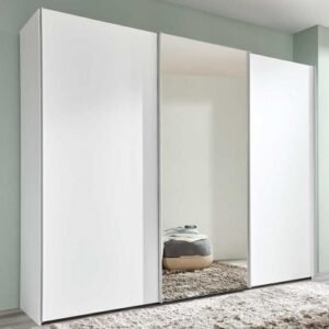 Nolte Marcato2.1 Polar White 3 Door Sliding Wardrobe with 1 Mirror Front - 300cm