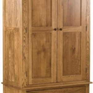 Originals Rustic Oak 2 Door 1 Drawer Wardrobe