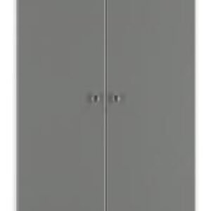 Padstow Grey and White 2 Door 2 Drawer Tall Wardrobe