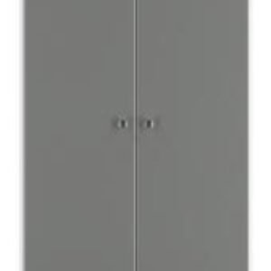 Padstow Grey and White 2 Door Plain Tall Wardrobe