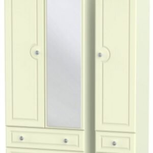 Pembroke Cream 3 Door Combi Wardrobe - 1 Mirror