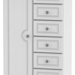 Pembroke White 1 Door Midi Wardrobe