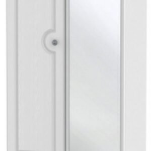 Pembroke White 2 Door Tall Combi Wardrobe - 1 Mirror