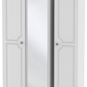 Pembroke White 3 Door Triple Wardrobe - 1 Mirror