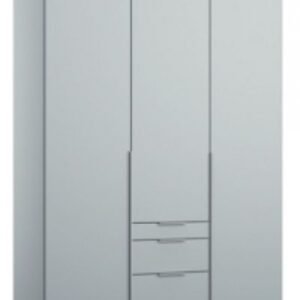 Rauch Alabama 136cm Silk Grey 3 Door Wardrobe with Drawers