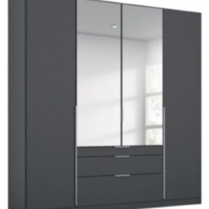 Rauch Alabama 181cm Metallic Grey 4 Door Combi Wardrobe