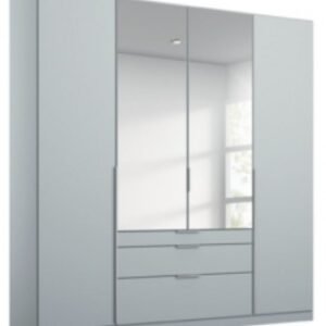 Rauch Alabama 181cm Silk Grey 4 Door Combi Wardrobe