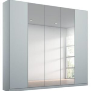 Rauch Alabama 226cm Silk Grey 5 Door Mirror Wardrobe