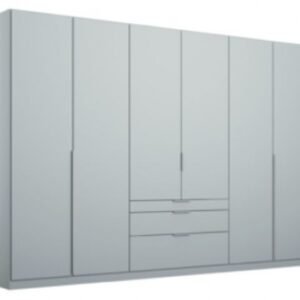 Rauch Alabama 271cm Silk Grey 6 Door Wardrobe with Drawers