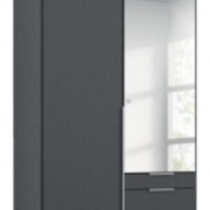 Rauch Alabama 91cm Metallic Grey 2 Door Combi Wardrobe