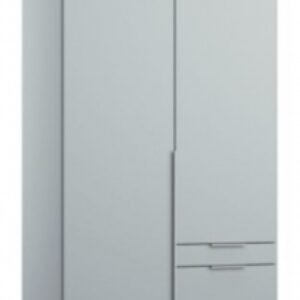 Rauch Alabama 91cm Silk Grey 2 Door Wardrobe with Drawers