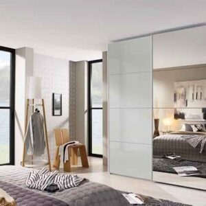 Rauch Beluga-Extra Grey Mirror Sliding Wardrobe - Variation Available