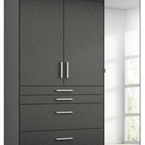 Rauch Homburg 136cm Grey 3 Door Combi Wardrobe