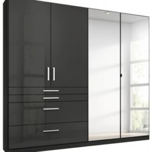 Rauch Homburg 181cm Grey 4 Door Combi Wardrobe