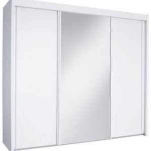 Rauch Imperial 225cm Silk Grey 3 Door Mirror Sliding Wardrobe