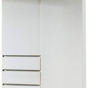 Rauch Lias 151cm 2 Door Grey Sliding Wardrobe with Drawers