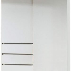 Rauch Lias 201cm 2 Door Grey Sliding Wardrobe with Drawers