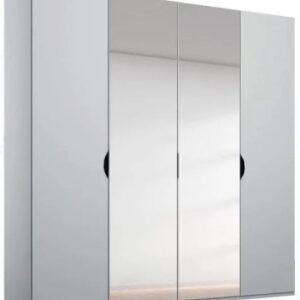 Rauch Lias 201cm 4 Door Grey Mirror Wardrobe