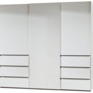 Rauch Lias 226cm 3 Door Grey Sliding Wardrobe with Drawers