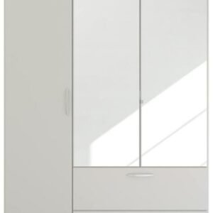 Rauch Pure Quadra-Spin 136cm Grey 3 Door Combi Wardrobe