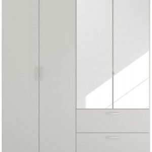 Rauch Pure Quadra-Spin 181cm Grey 4 Door Combi Wardrobe