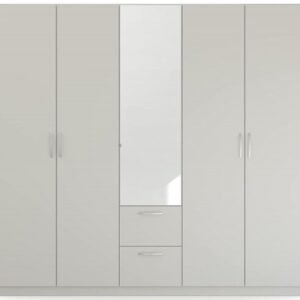 Rauch Pure Quadra-Spin 226cm Grey 5 Door Combi Wardrobe