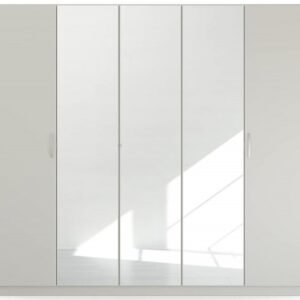 Rauch Pure Quadra-Spin 226cm Grey 5 Door Mirror Wardrobe