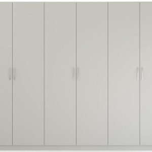 Rauch Pure Quadra-Spin 271cm Grey 6 Door Wardrobe