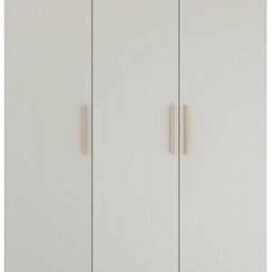 Rauch Skandi Quadra-Spin 136cm Grey 3 Door Wardrobe