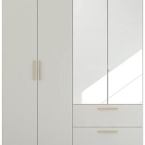 Rauch Skandi Quadra-Spin 181cm Grey 4 Door Combi Wardrobe