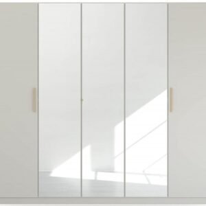 Rauch Skandi Quadra-Spin 226cm Grey 5 Door Mirror Wardrobe