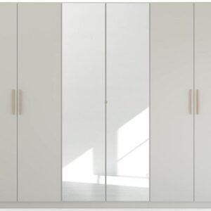 Rauch Skandi Quadra-Spin 271cm Grey 6 Door Mirror Wardrobe