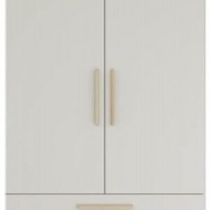 Rauch Skandi Quadra-Spin 91cm Grey 2 Door Wardrobe with Drawers