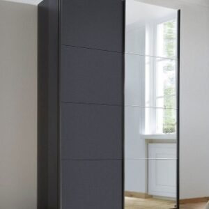 Rauch Subito 136cm Metallic Grey 2 Door Mirror Sliding Wardrobe