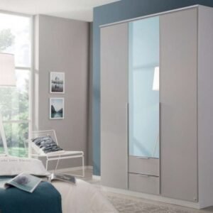 Rauch Texas 136cm Silk Grey 3 Door Combi Wardrobe